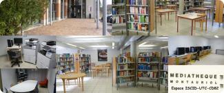 collage de photos de la médiathèque du Centre universitaire