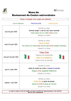 Menu Menu